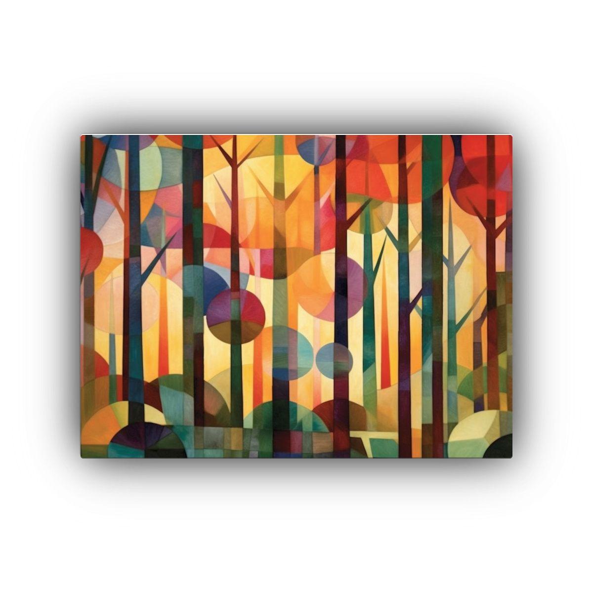 Pinturas Decorativas De Paisajes Abstractos En Un Bosque Diu 120x80cm-0