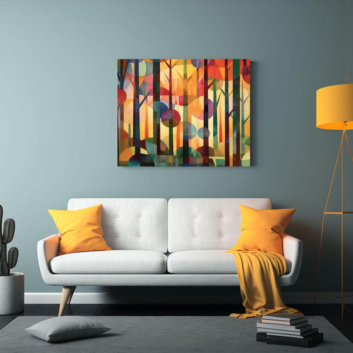 Pinturas Decorativas De Paisajes Abstractos En Un Bosque Diu 120x80cm-2