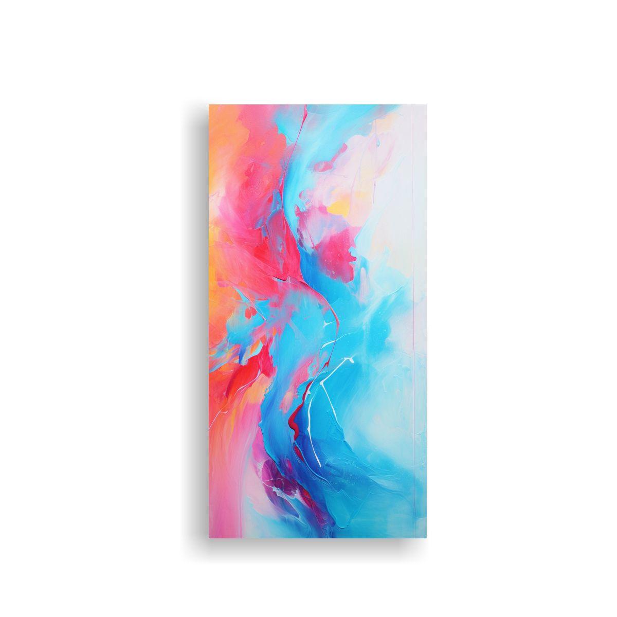 Cuadro Abstracto Colorido Combinación De Colores 30x60cm-0