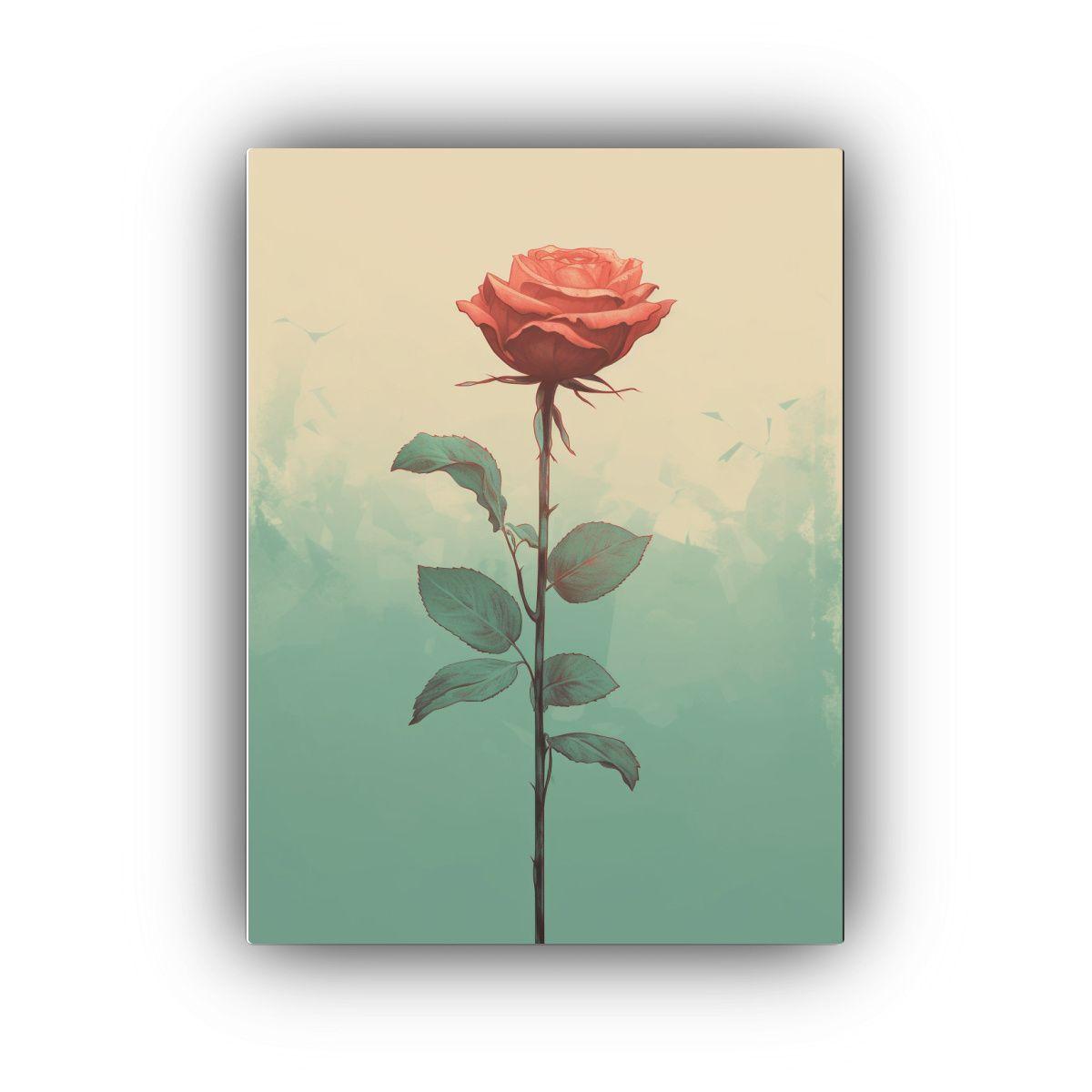 Tela En Bastidor Forma Combinación De Rosas Rojas 60x90 Cm-0