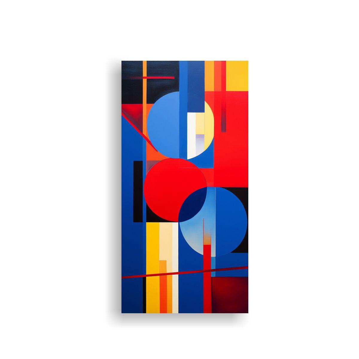 Pintura Innovadora En Tela Con Abstracción 20x40cm-0
