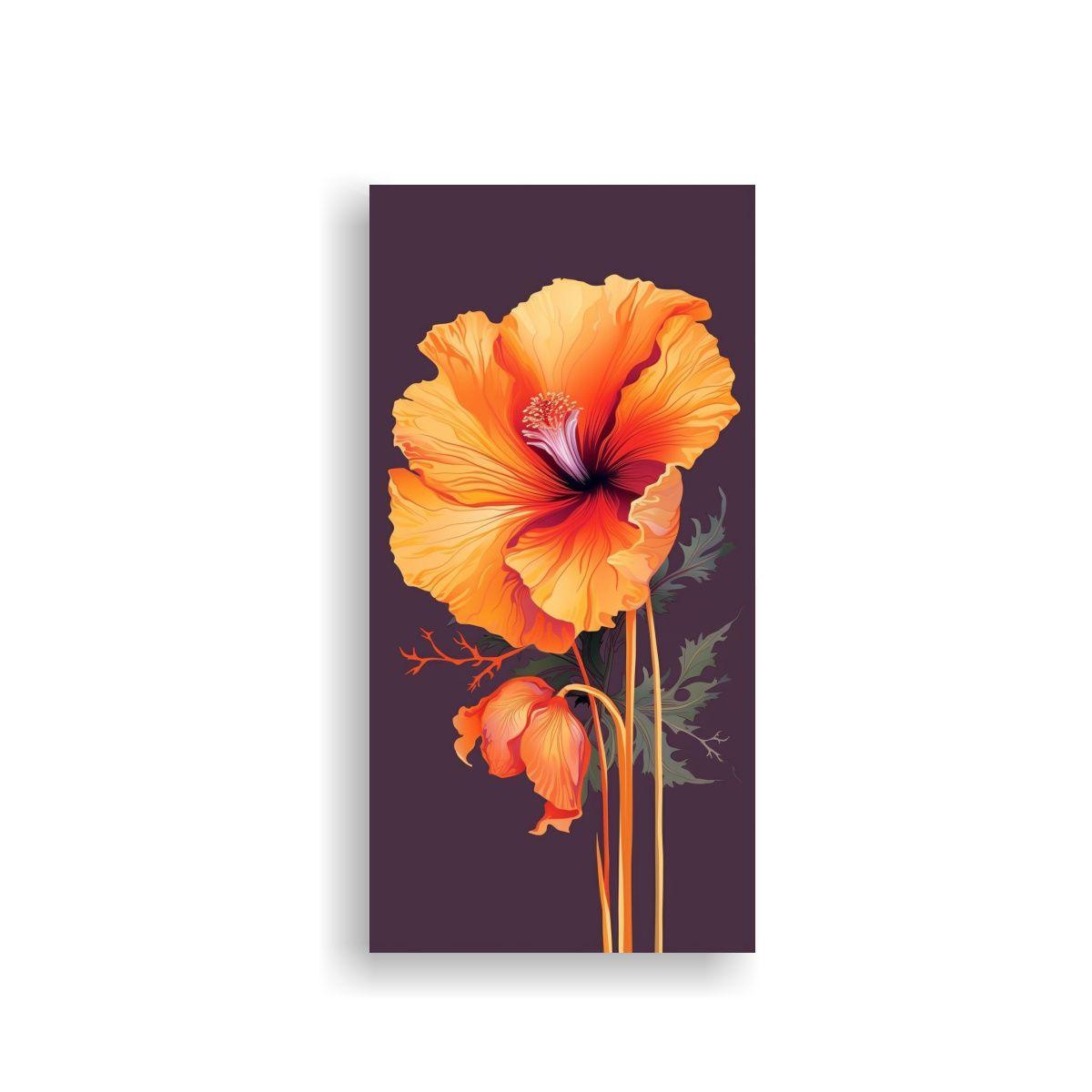 Ilustración Vectorial Elegante De Un Amapola 80x160cm-0