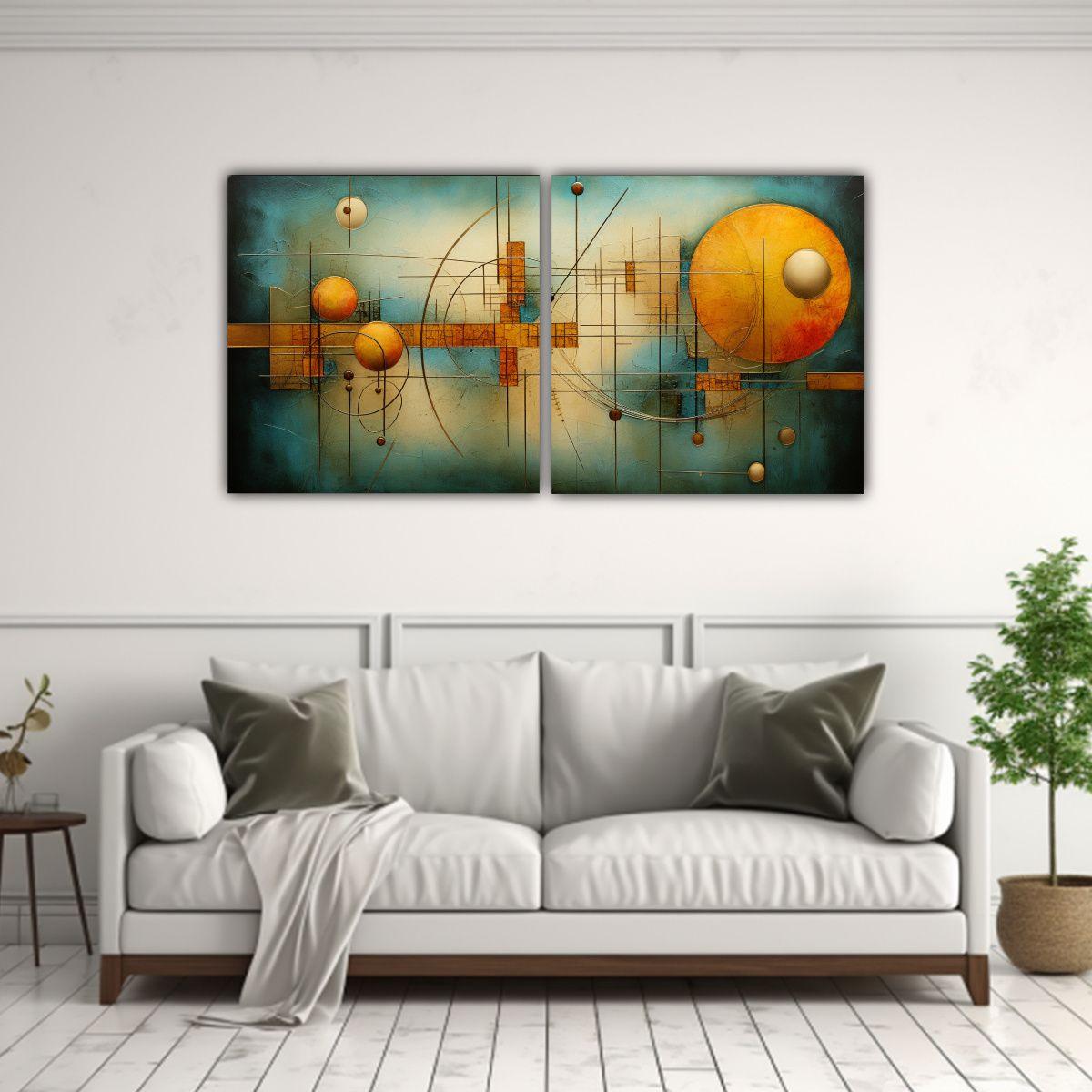 Cuadros Abstractos Con Texturas: Armonía 120x60 Cm-2