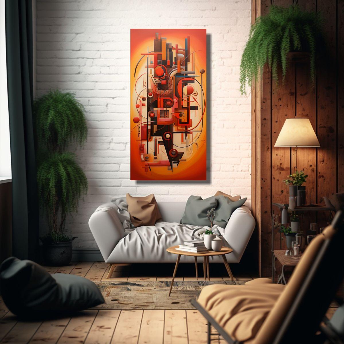 Cuadros En Lienzo Abstractos De Tela En Bastidor 80x160cm-2