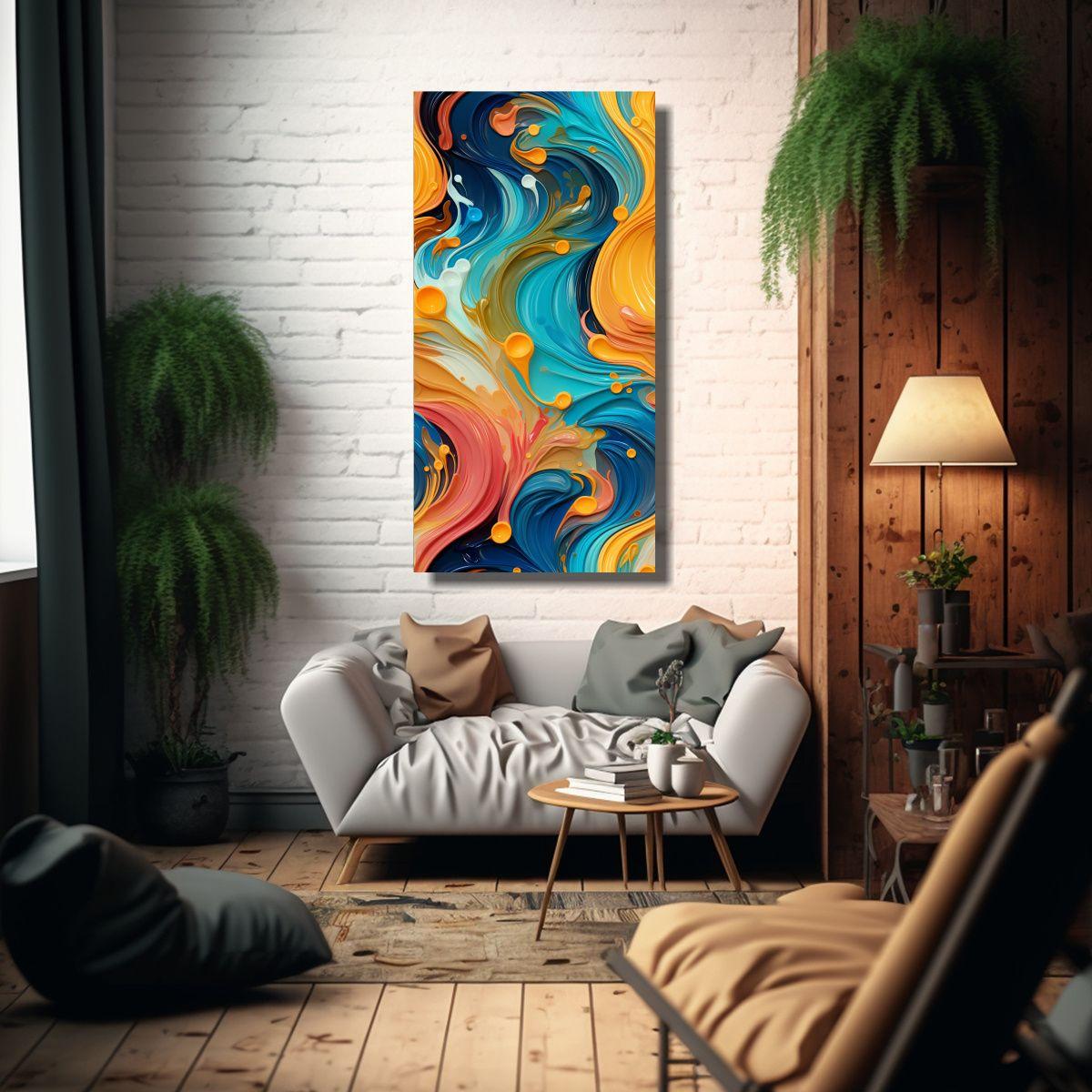 Pinturas Decorativas Con Forma De Elipse Líquida 80x160cm-2