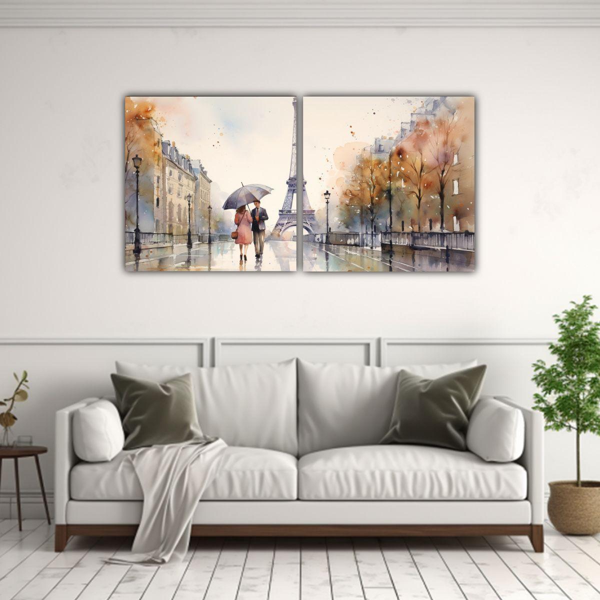 Pinturas Decorativas Minimalistas De Dos Jóvenes 40x20 Cm-2