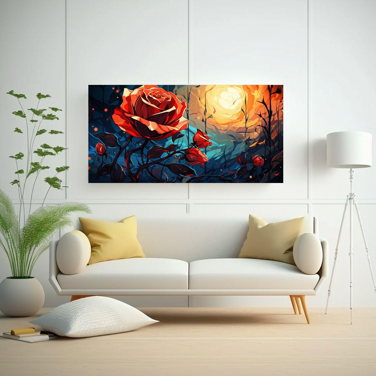 Pintura Decorativa Estilo Textura Conceptual Rose 140x70 Cm-2