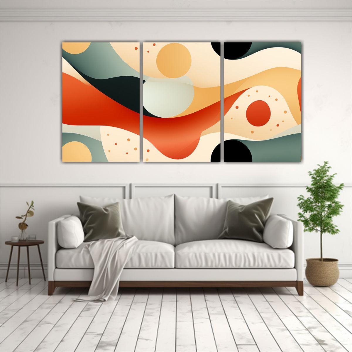 Pinturas Decorativas De Tres Cuadros 120x60 Cm-2