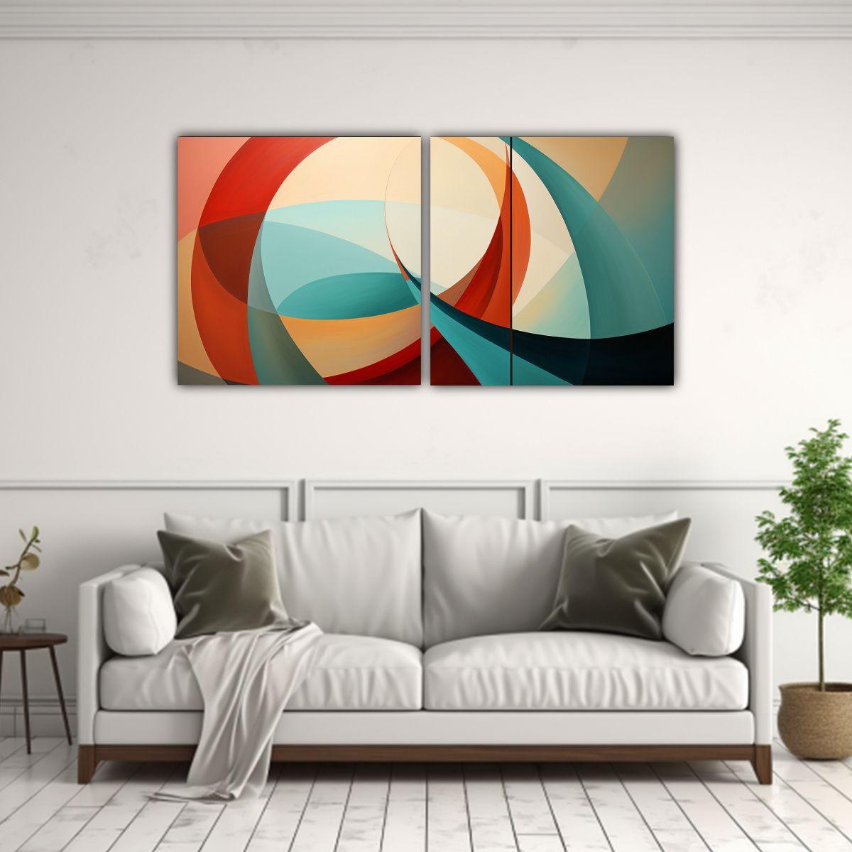 Cuadros Calidos Naturaleza Viva Abstracción 120x60 Cm-2
