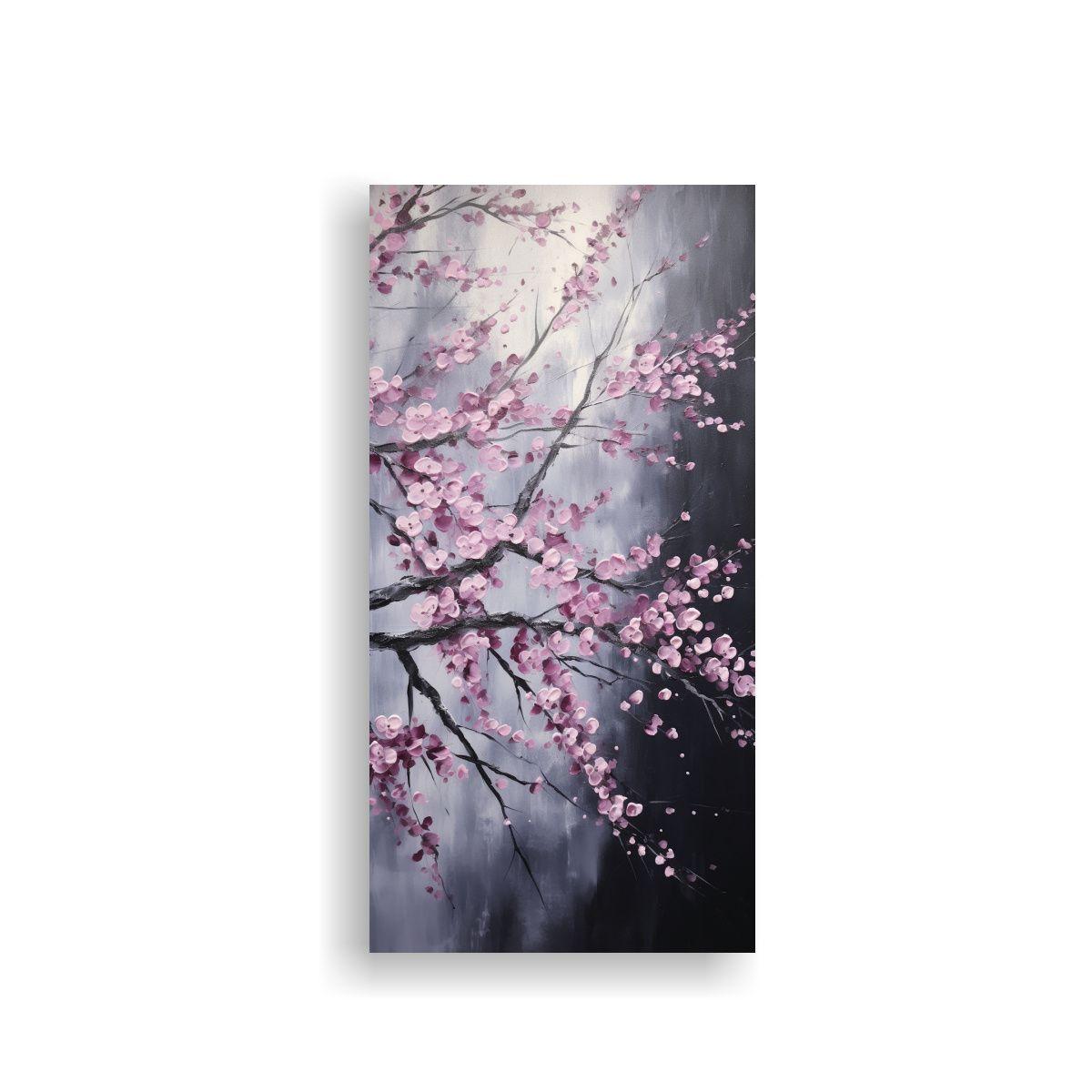 Arte De Lienzo Moderno, Pintura De Cerezos Negros 50x100cm-0