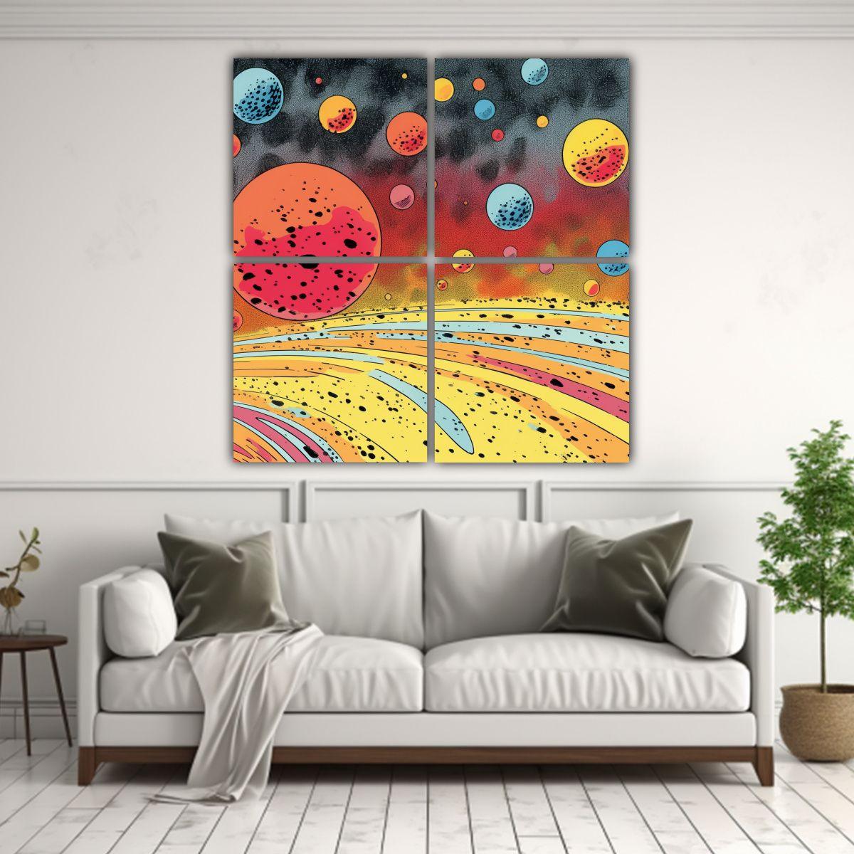 Decoración De Pinturas Estilo Cómic De Jack 120x120 Cm-2
