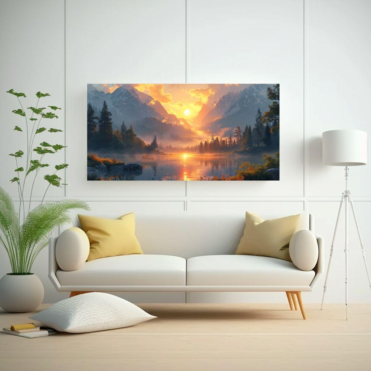 Paisaje Colorido En Estilo De Mark Maggiori: 80x40cm-2