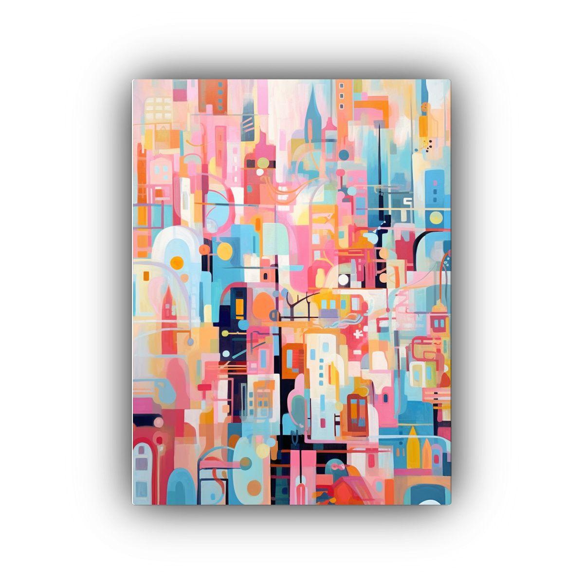 Pintura Abstracta Protagonismo De Colores 50x65cm-0