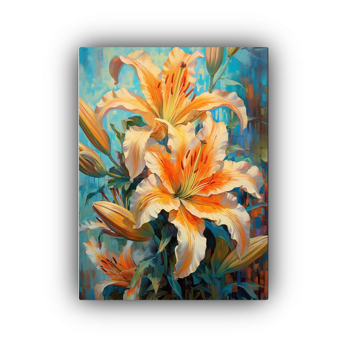 Cuadro De Expresión De Naturaleza Viva, Lirio 40x60cm-0
