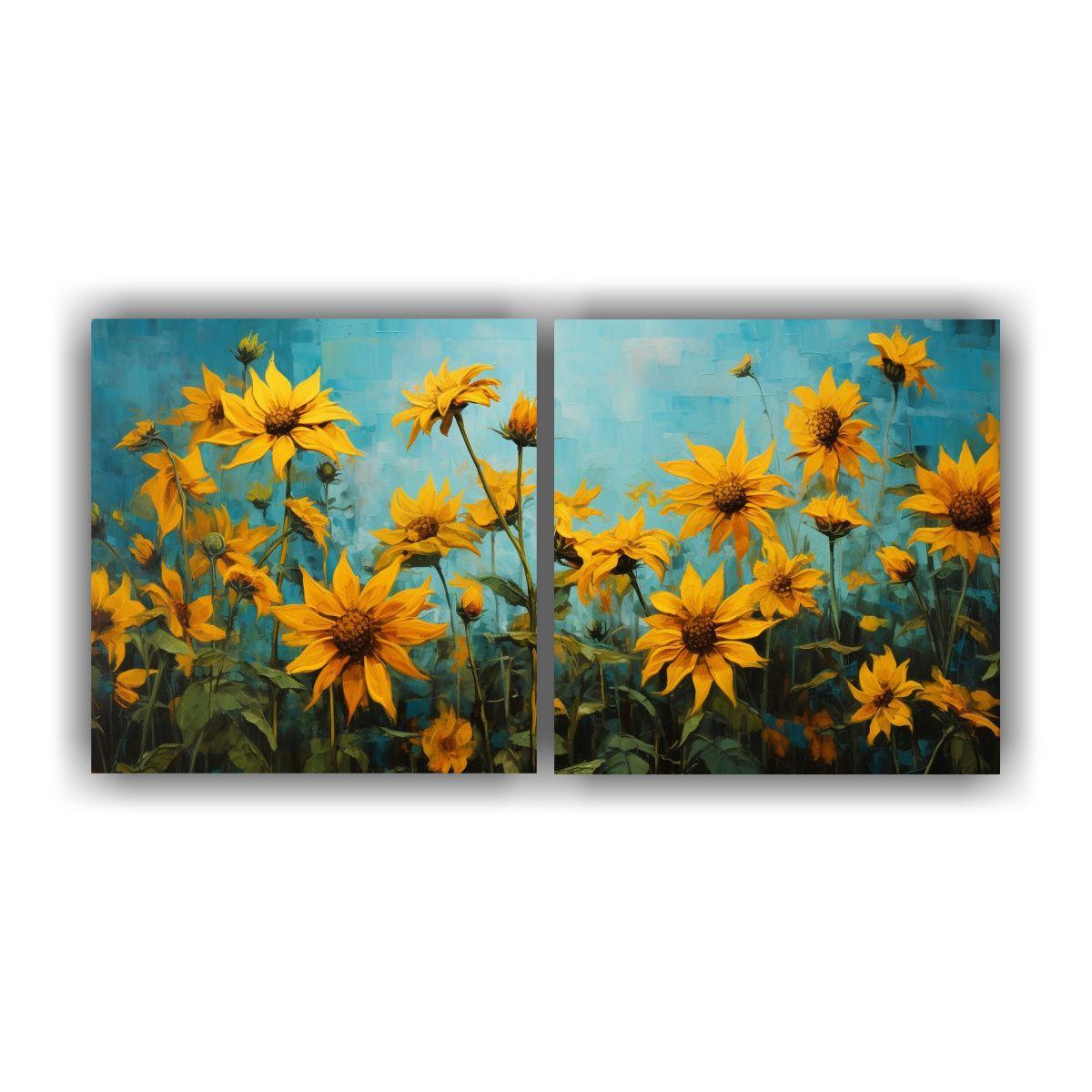 Cuadros Abstractos De Flores De Alcachofa De 100x50 Cm-0
