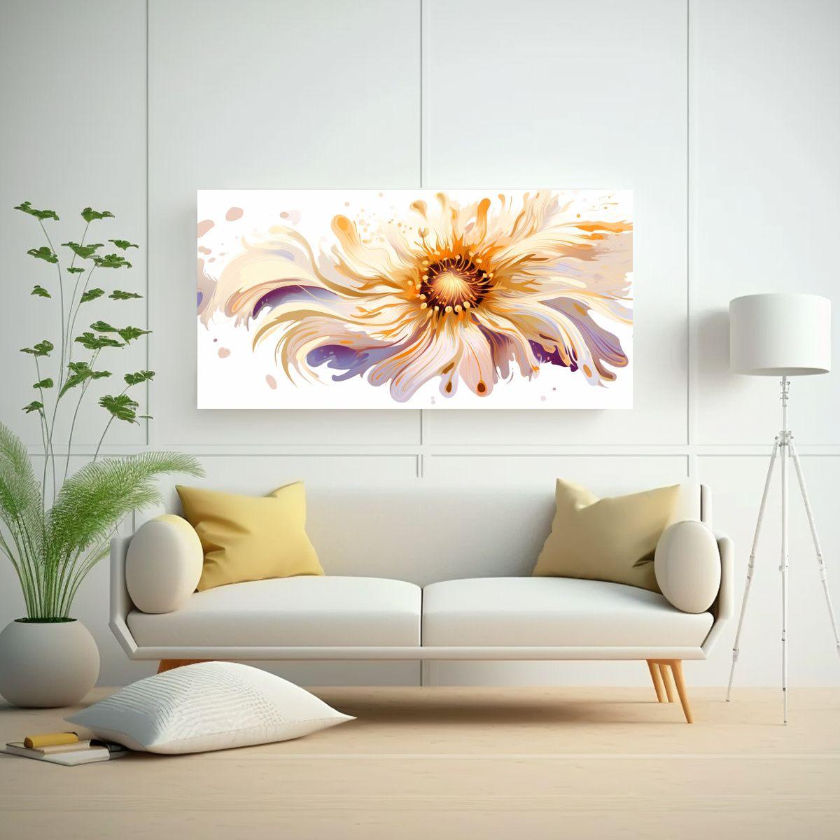 Cuadro Decorativo De Arte De Pared Con Anémona 60x30cm-2