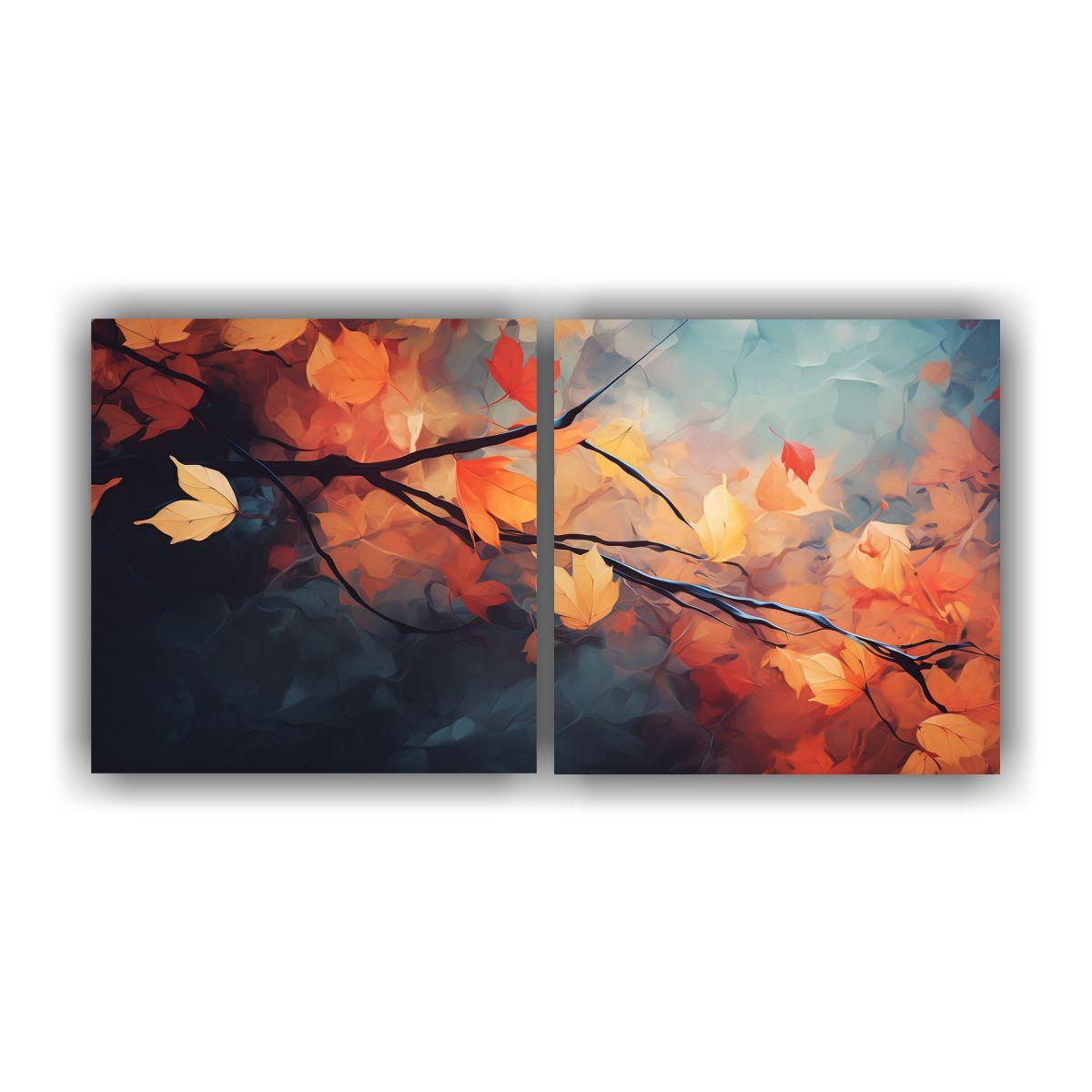 Pinturas Decorativas Abstractas De Follaje 120x60 Cm-0