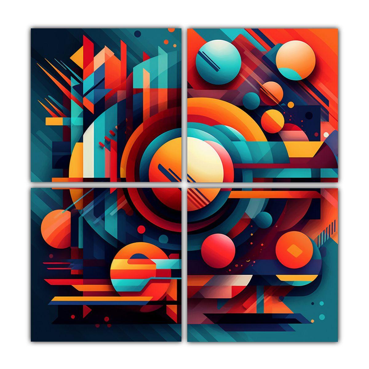 Pintura Abstracta Con Estilo: Creación Digital 100x100 Cm-0