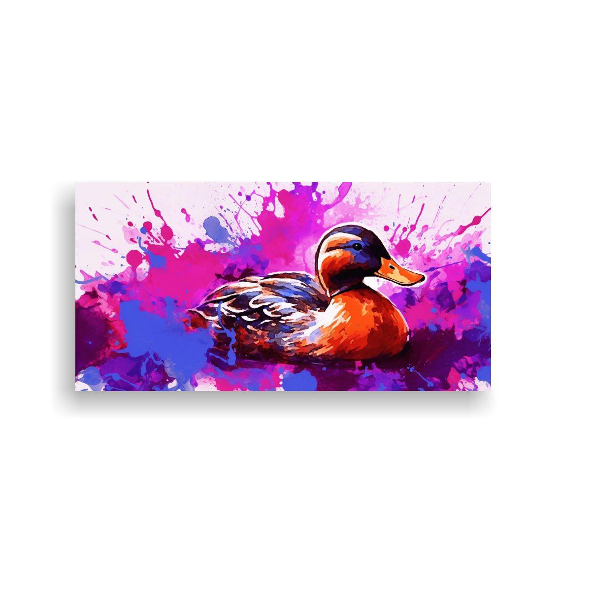 Pintura Moderna De Patos En Colores Púrpura Y 80x40cm-0
