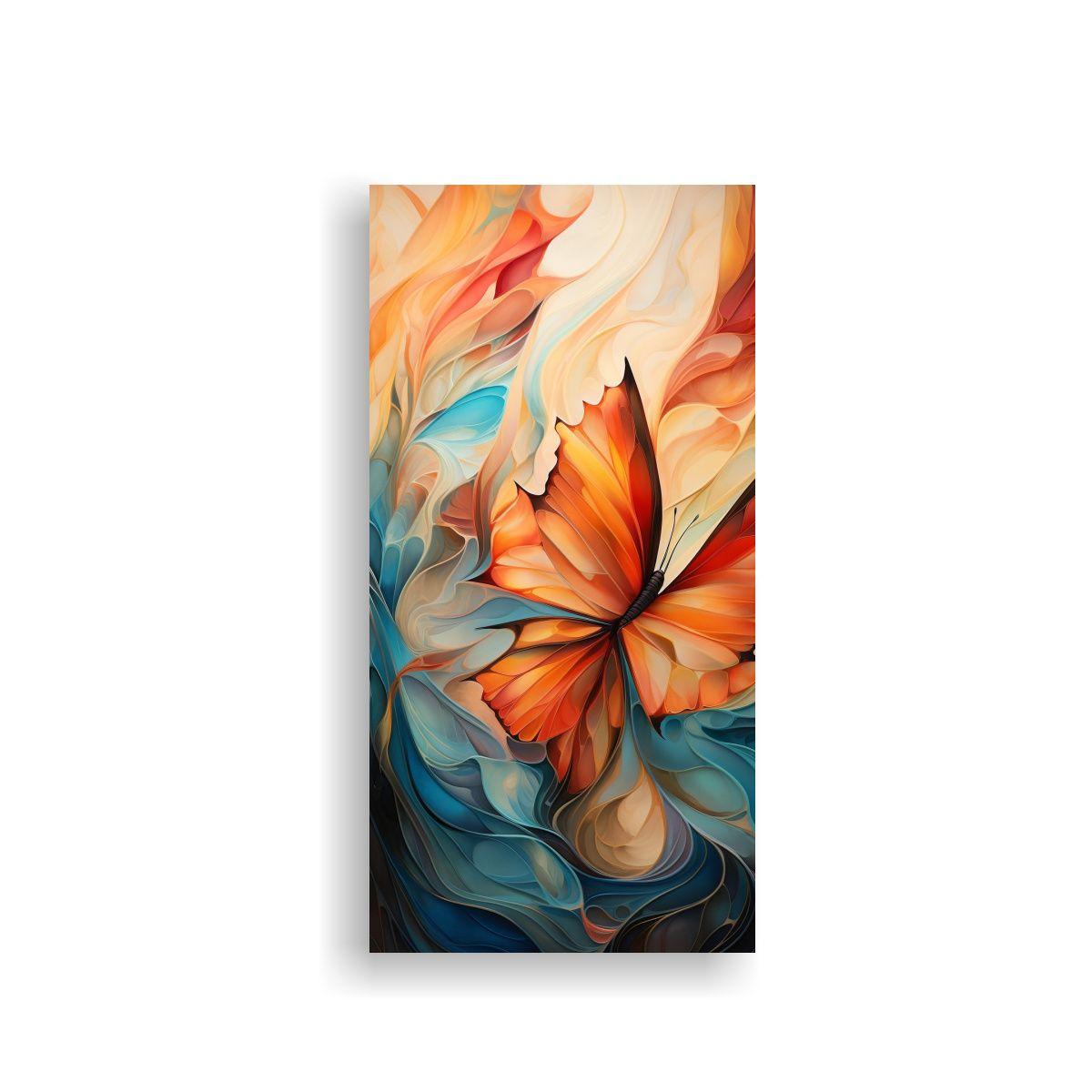 Cuadro Abstracto Con Bellos Patrones Que Aletean 20x40cm-0