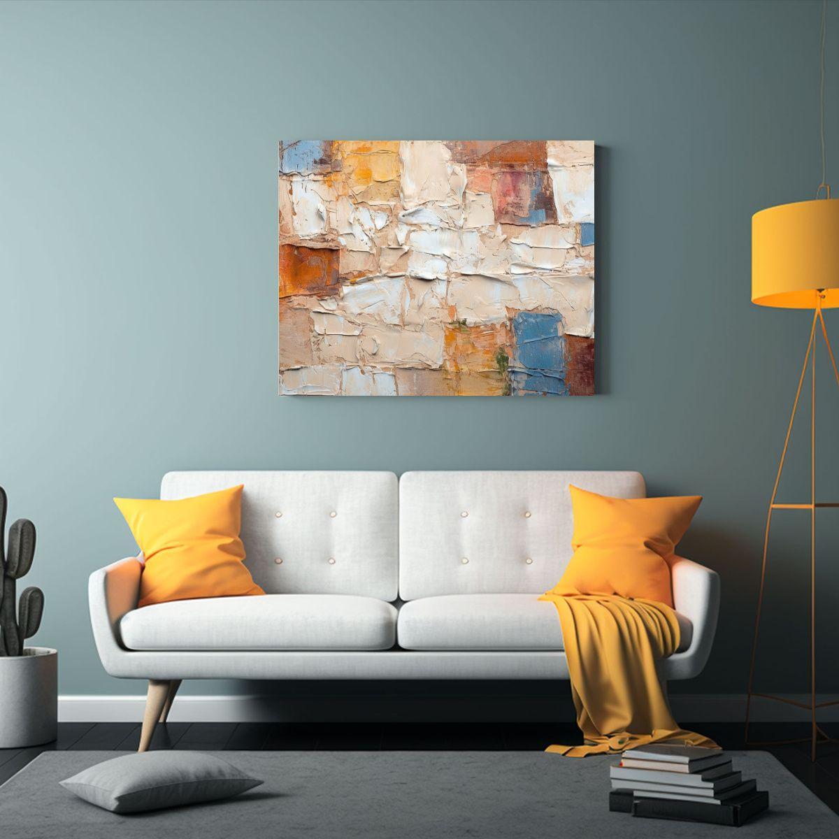 Pintura Abstracta De Alta Calidad Con Texturas 65x50cm-2