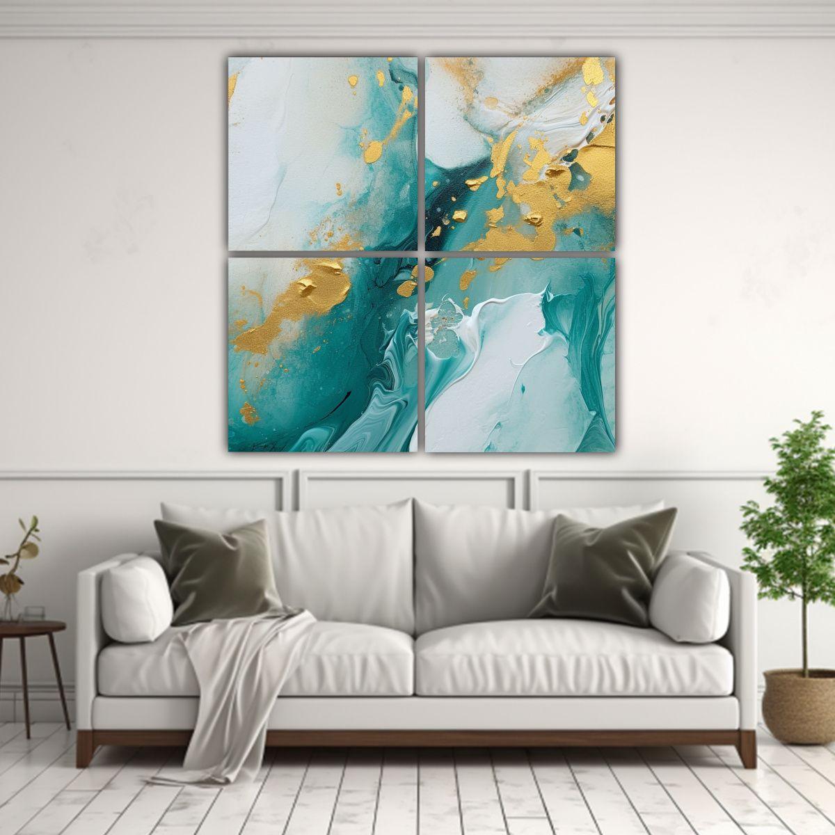 Cuadro Abstracto En Estilo Galeria Colores 180x180 Cm-2