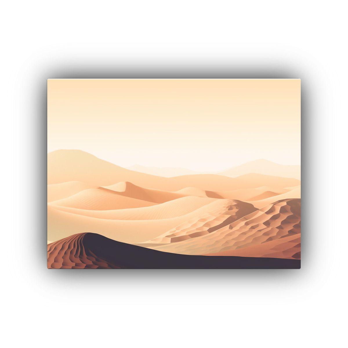 Pintura Minimalista Paisaje Tonos Blanco Marrón Beige Arte  65x50cm-0