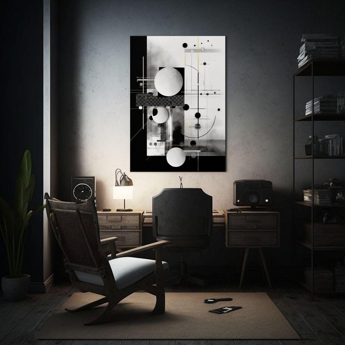 Pinturas De Decoración En Blanco Y Negro Con 40x50 Cm-2