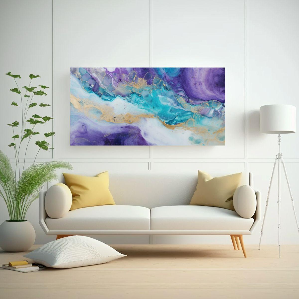 Cuadro Fotografía Creativa De Arte En Mármol 100x50cm-2