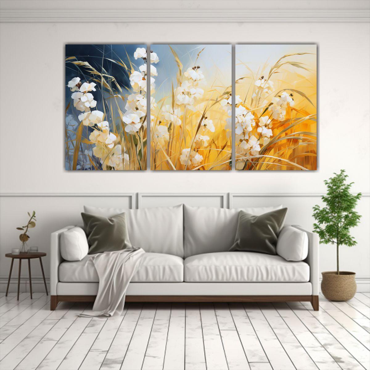 Conjunto 3 Telas Bastidor Líneas Finas 240x120 Cm-2