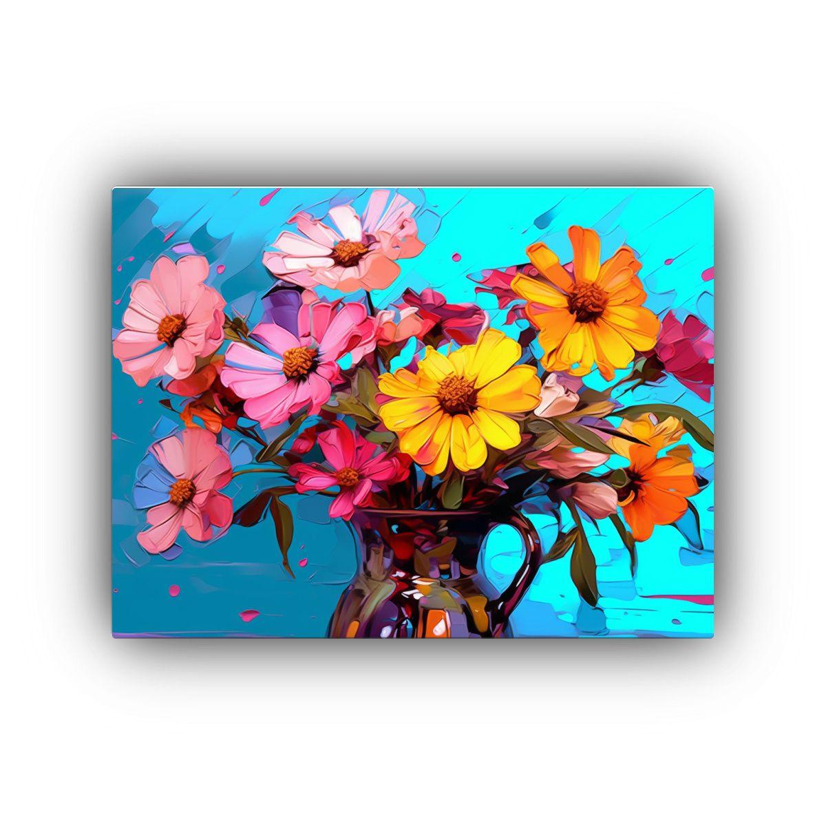 Cuadros Decorativos De Lienzo Con Flores 65x50 Cm-0