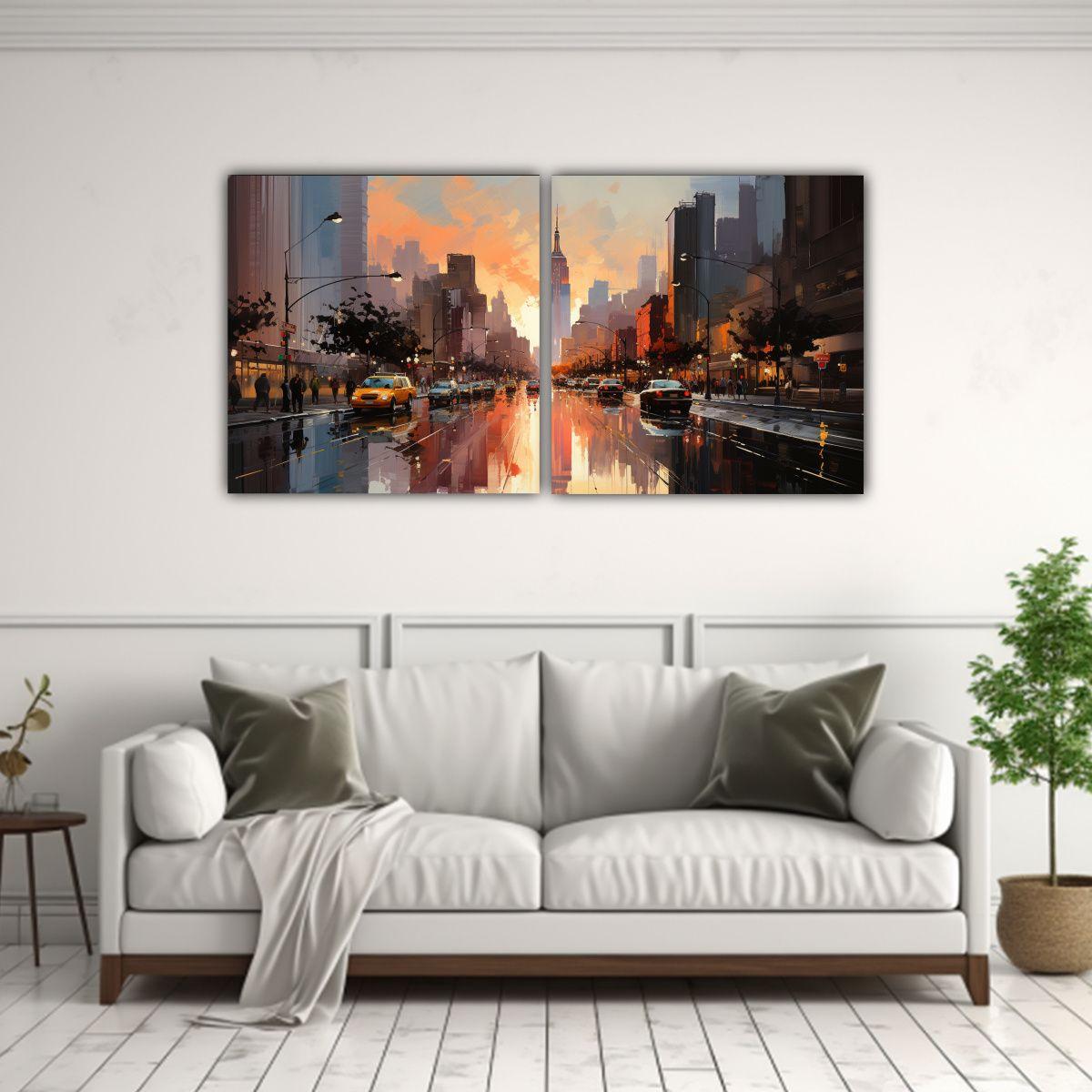 Cuadros Abstractos De 5th Avenue Con Color 120x60 Cm-2