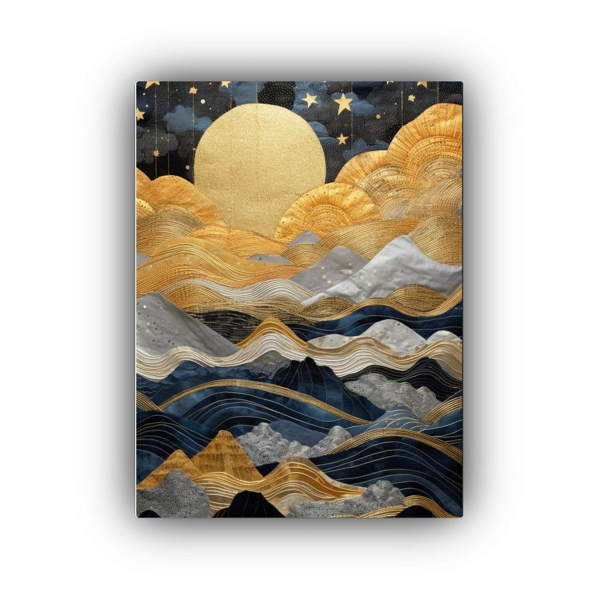 Pintura De Pared Abstracta Con Diseño De Montaña 80x120cm-0