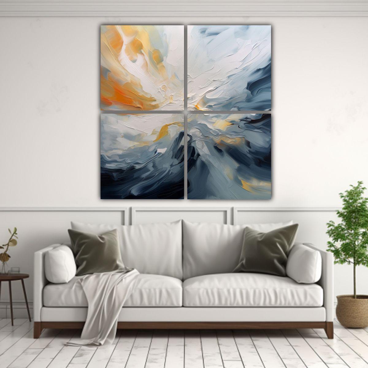 Pinturas Decorativas Cuatro Artes Exposición 60x60 Cm-2