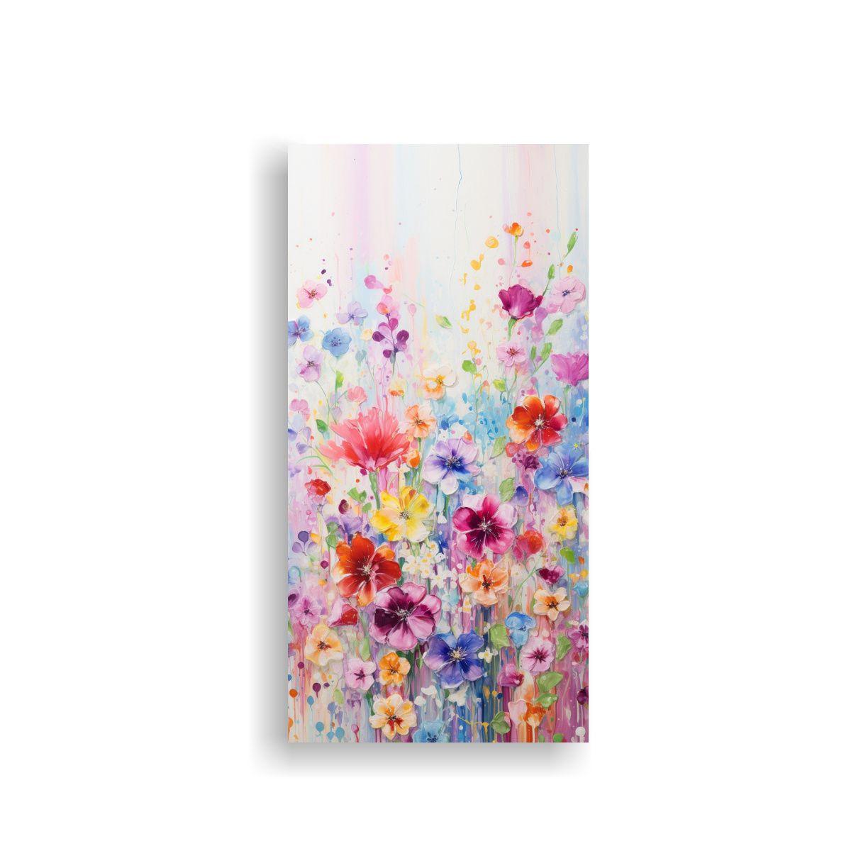 Obra De Arte Acuarela Espectacular En Blanco 30x60cm-0