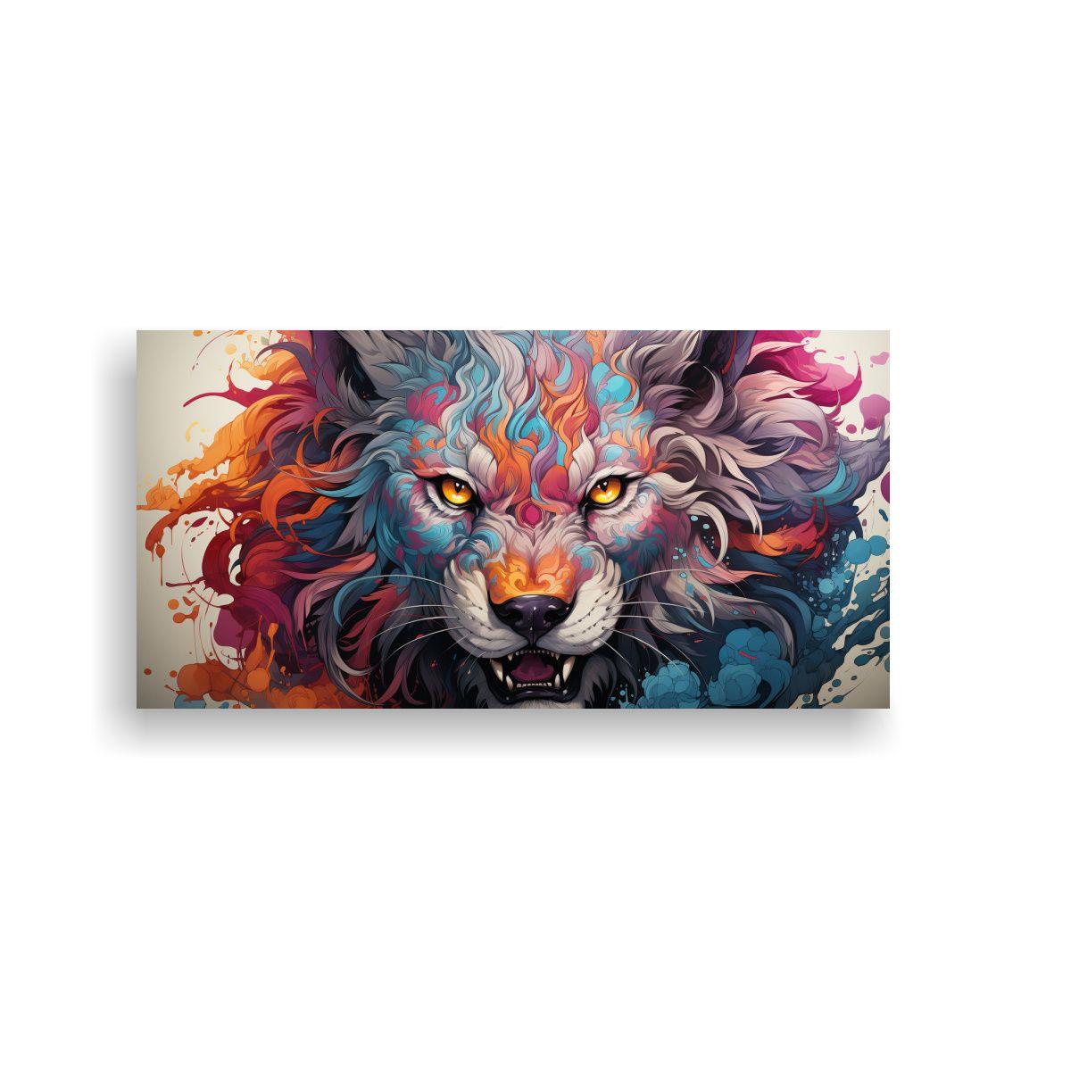 Cuadro Tela En Bastidor Sala Chimera Cromática Y  100x50cm-0