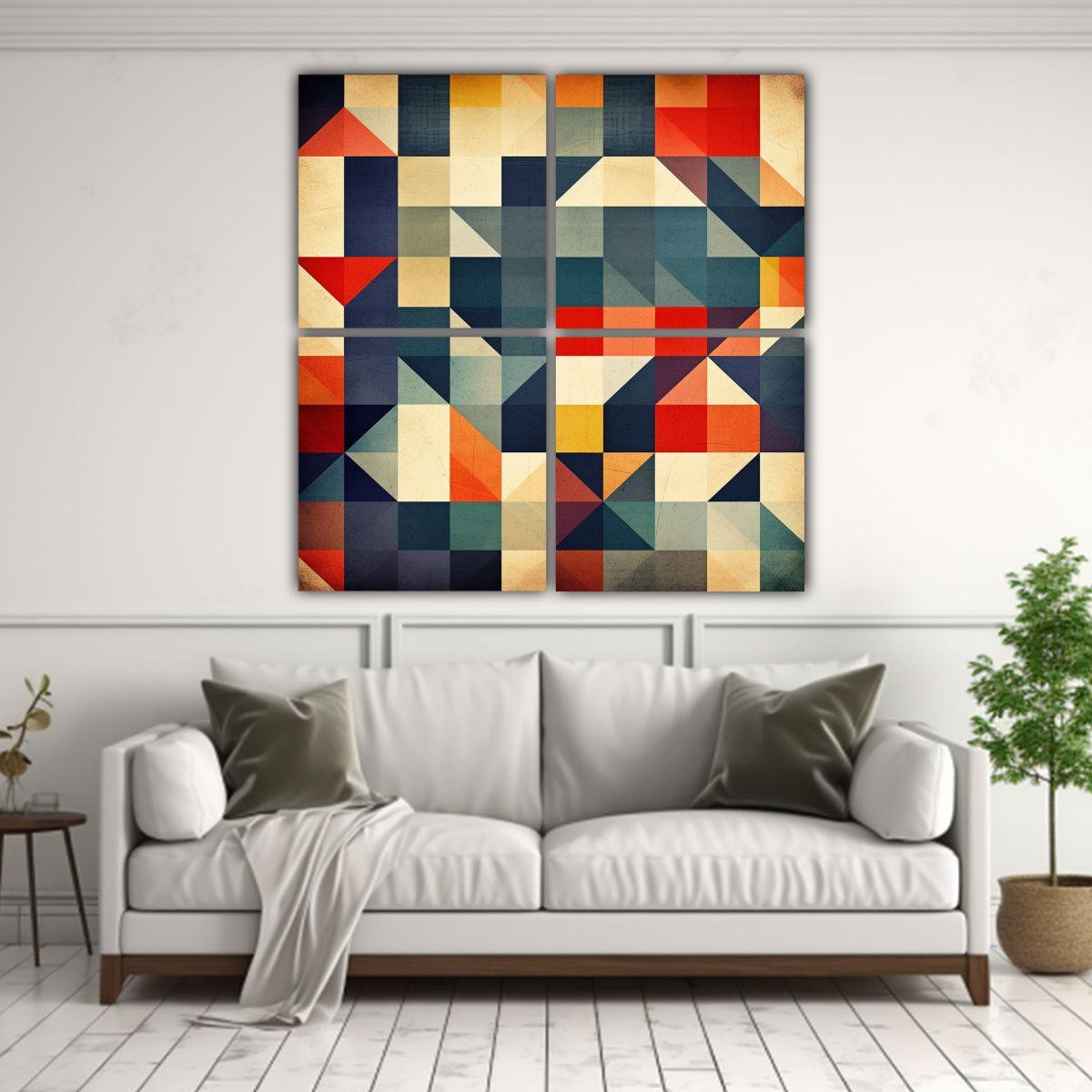 Pinturas Decorativas Modernas Con Patrones 180x180 Cm-2