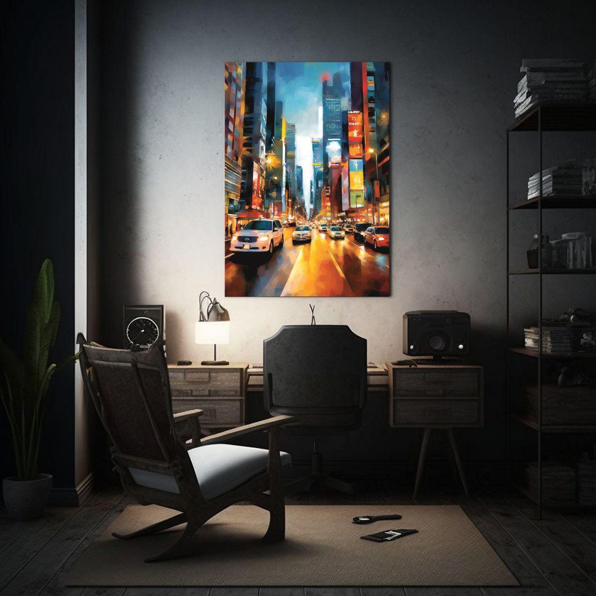 Arte Pared Fotografía Relieve Ciudad Activa 40x60cm-2