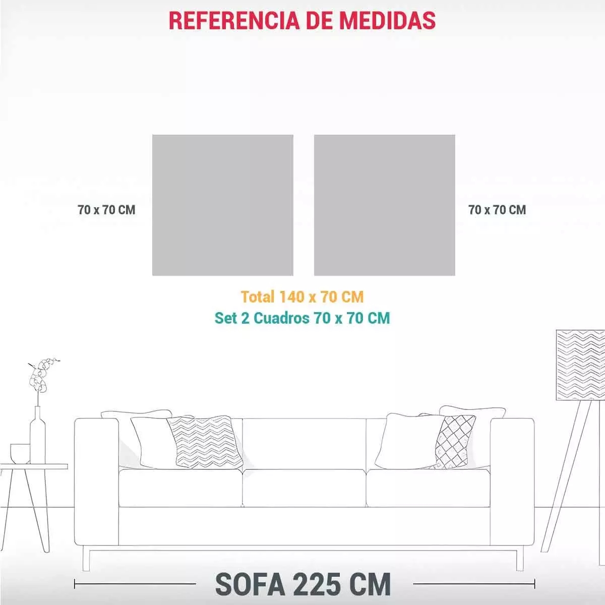 Cuadros Moderno Alegre Solarpunk Colores 140x70 Cm-1
