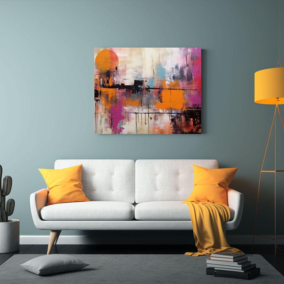 Pintura Abstracta Expresionista Sorprendente De 30x20cm-2
