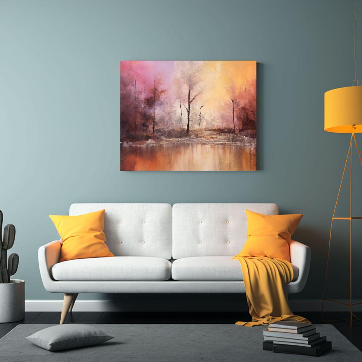 Pintura Abstracta De Nueva Inglaterra: Composición E Origin 120x80cm-2