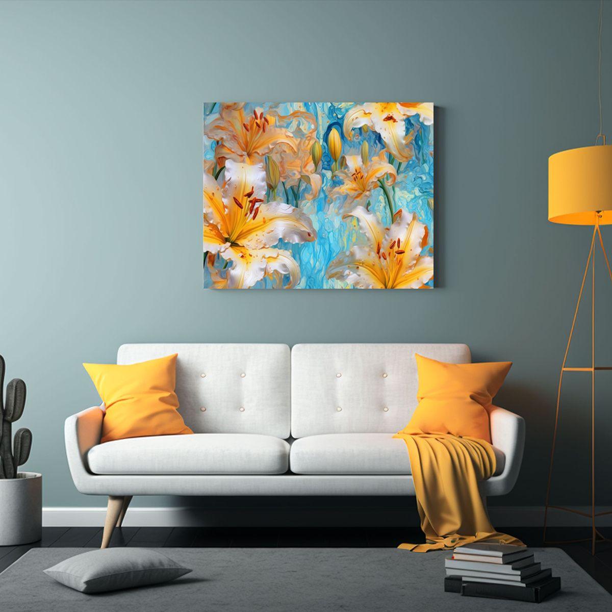 Pintura Decorativa Arte Tema Modernidad: Lirio 30x20cm-2