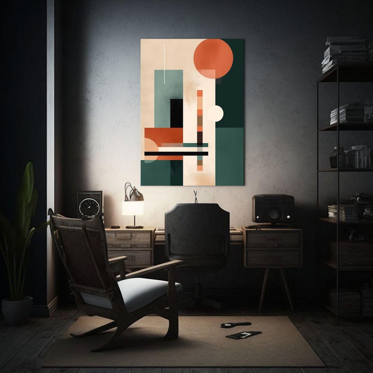 Arte De Pared Composición Dinámica Abstracta 80x120cm-2
