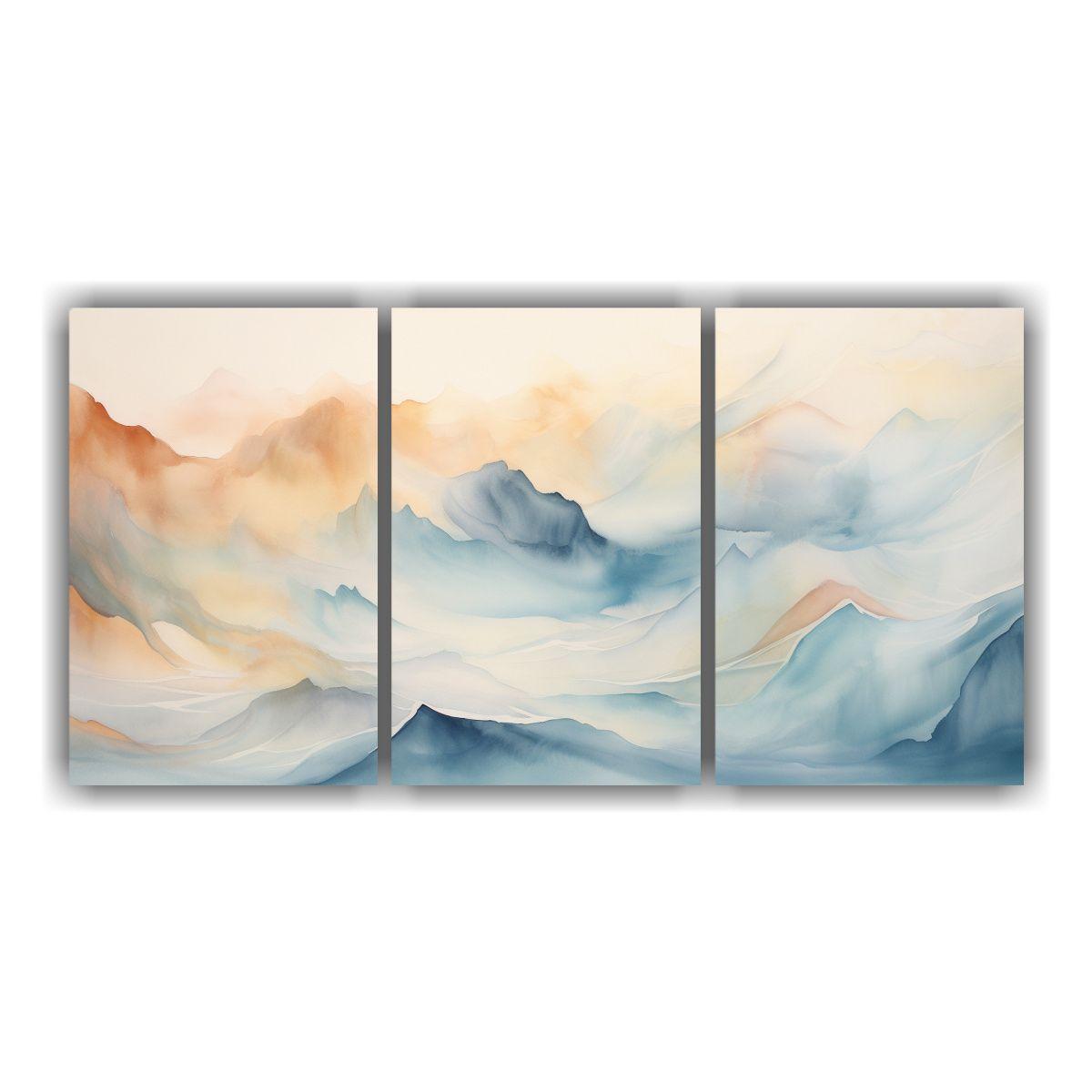 Paisaje Montañoso En Bastidor: Concepto Clásico 180x90 Cm-0