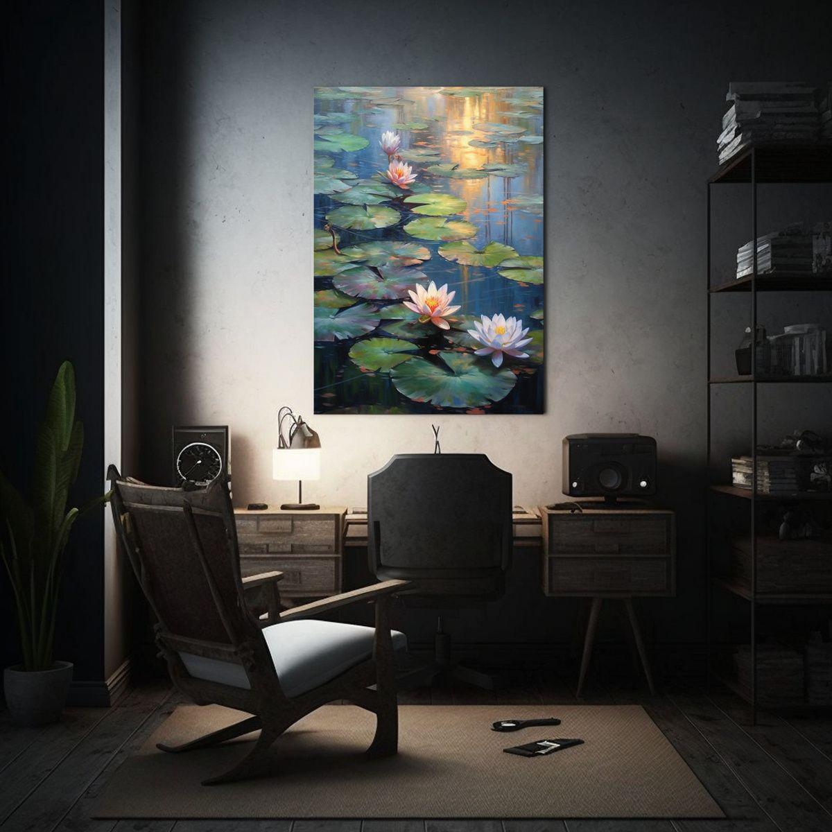Pintura Arte Abstracción Luminosidad De Lirios 50x75cm-2