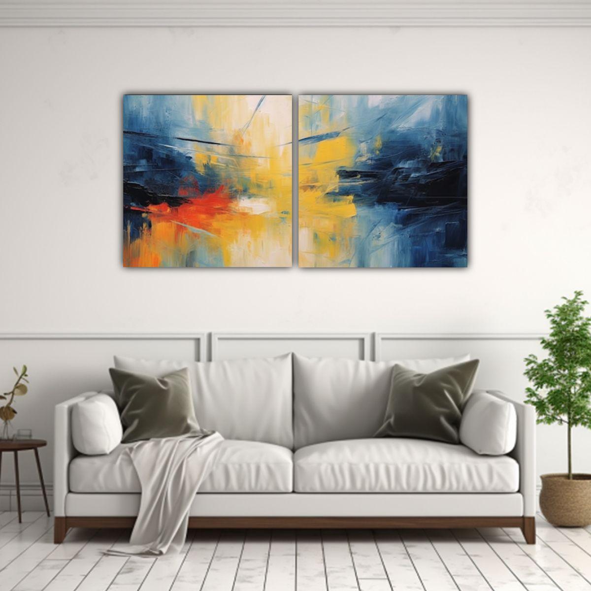 Pinturas Decorativas Abstractas De Estilo 80x40 Cm-2