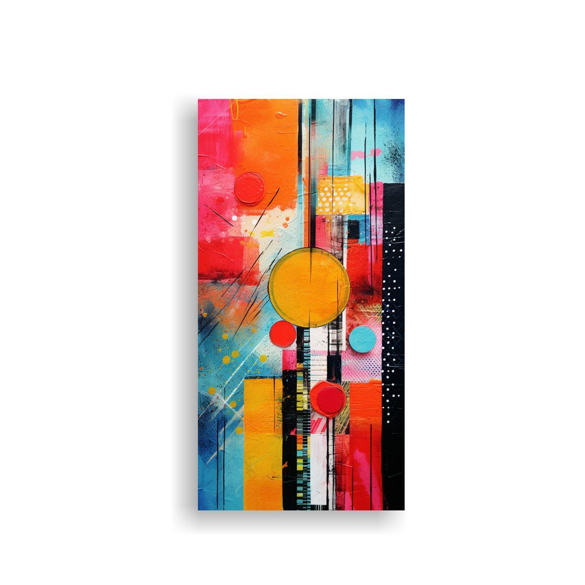 Collage Abstracto De Texturas Y Colores 70x140cm-0