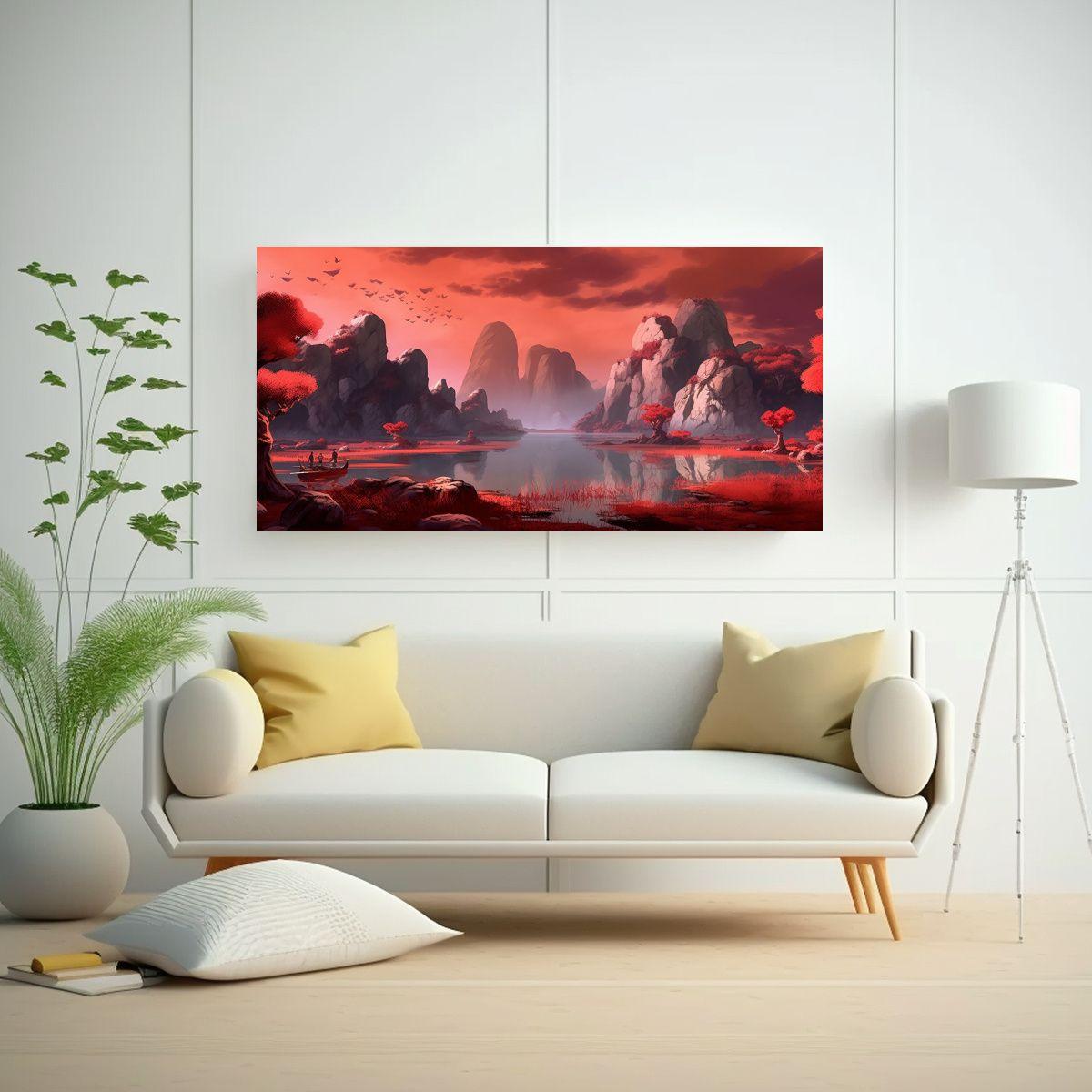 Poder 188 Lienzo Decorativo Arte China Colores 80x40cm-2