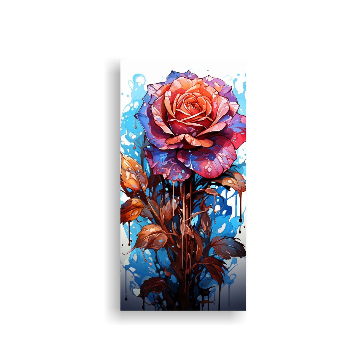 Pintura De Arte Abstracto En La Pared Rosas 60x120cm-0