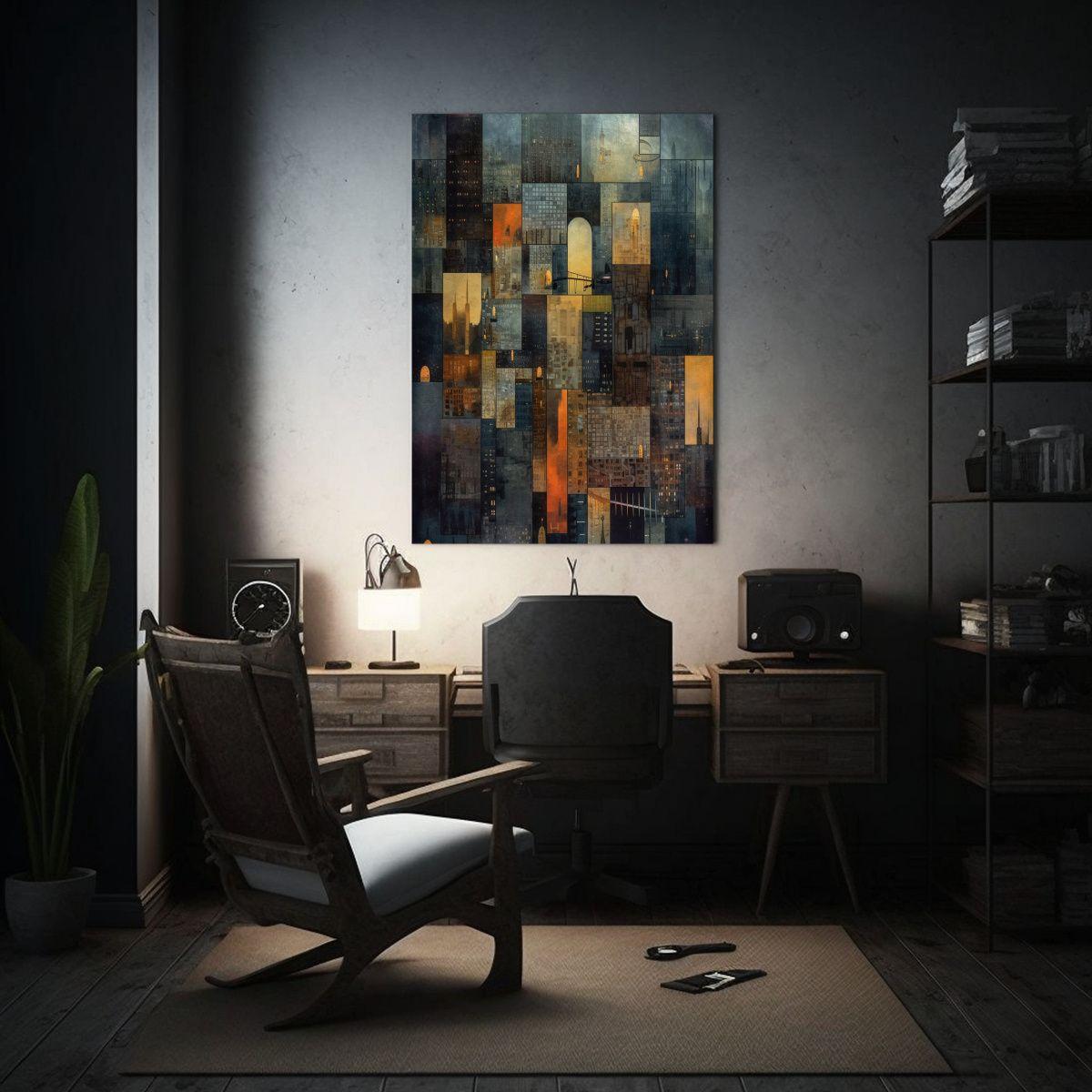 Cuadro Conceptual Con Cuadrícula De Marcos Arte 40x60cm-2